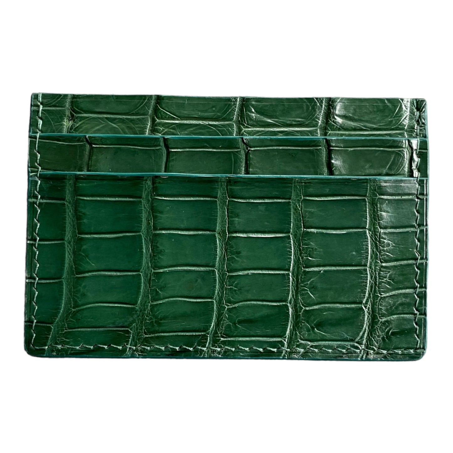 Green Alligator Card Holder