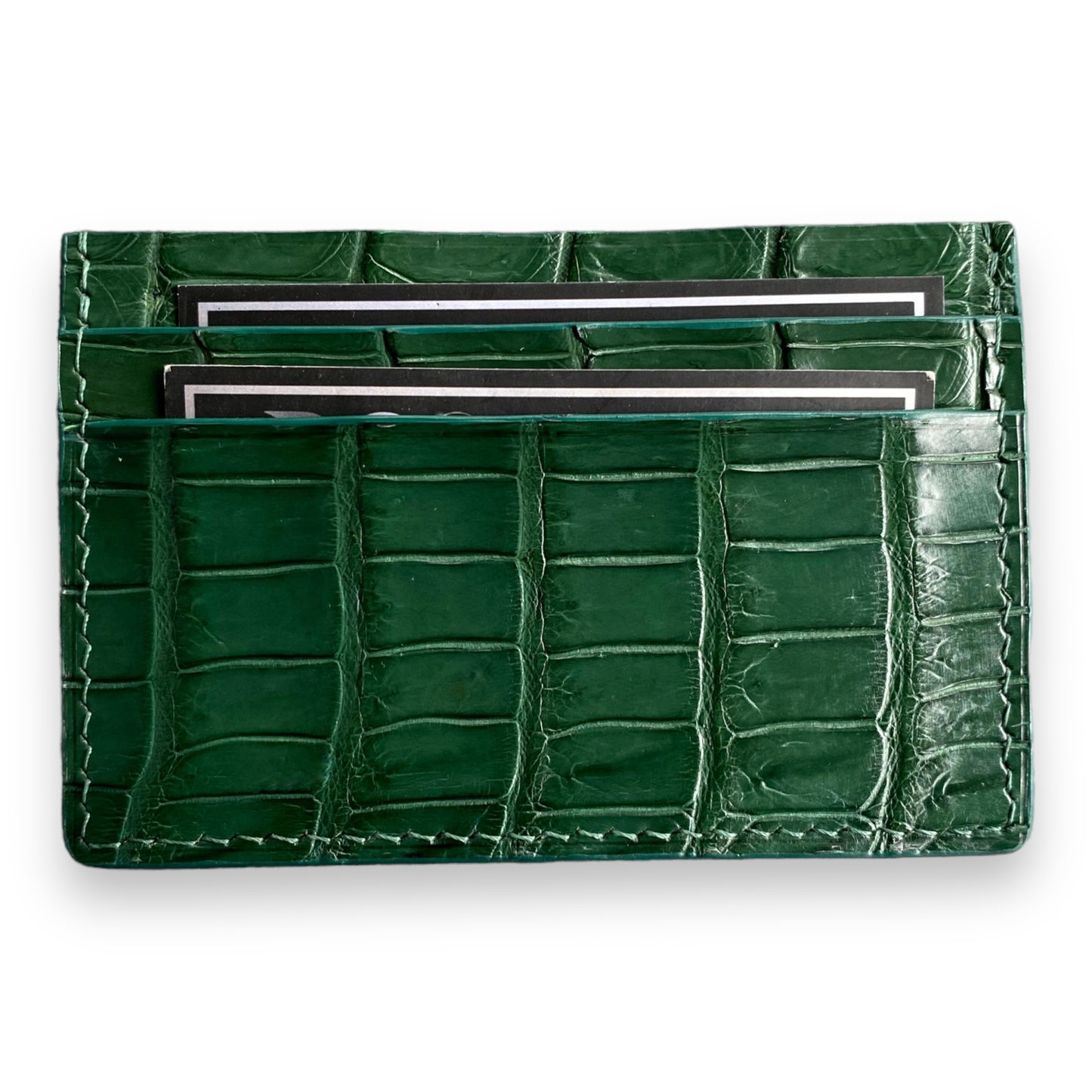 Green Alligator Card Holder
