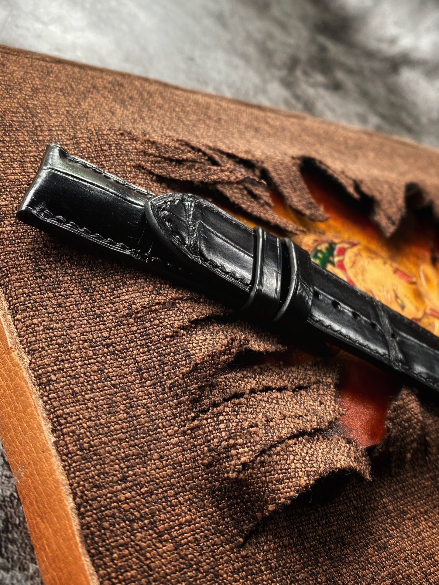 Black Alligator Watch Straps