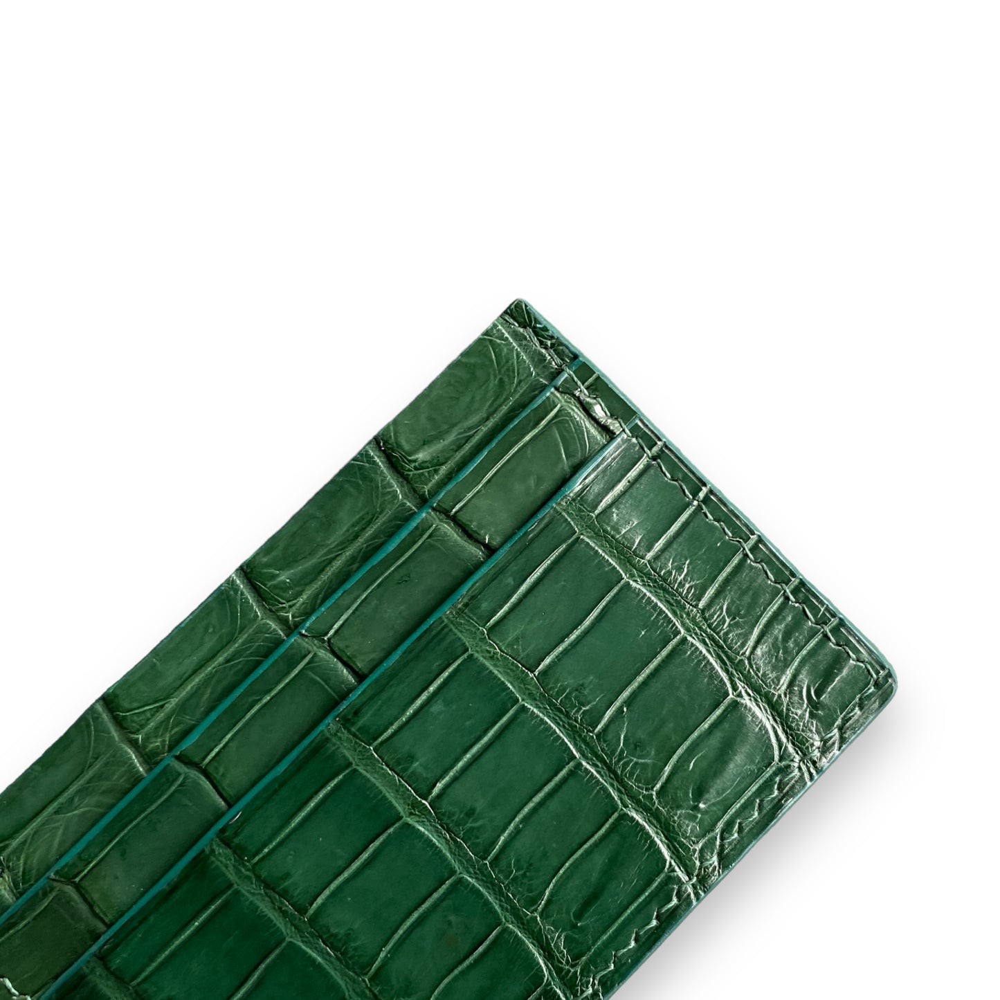 Green Alligator Card Holder