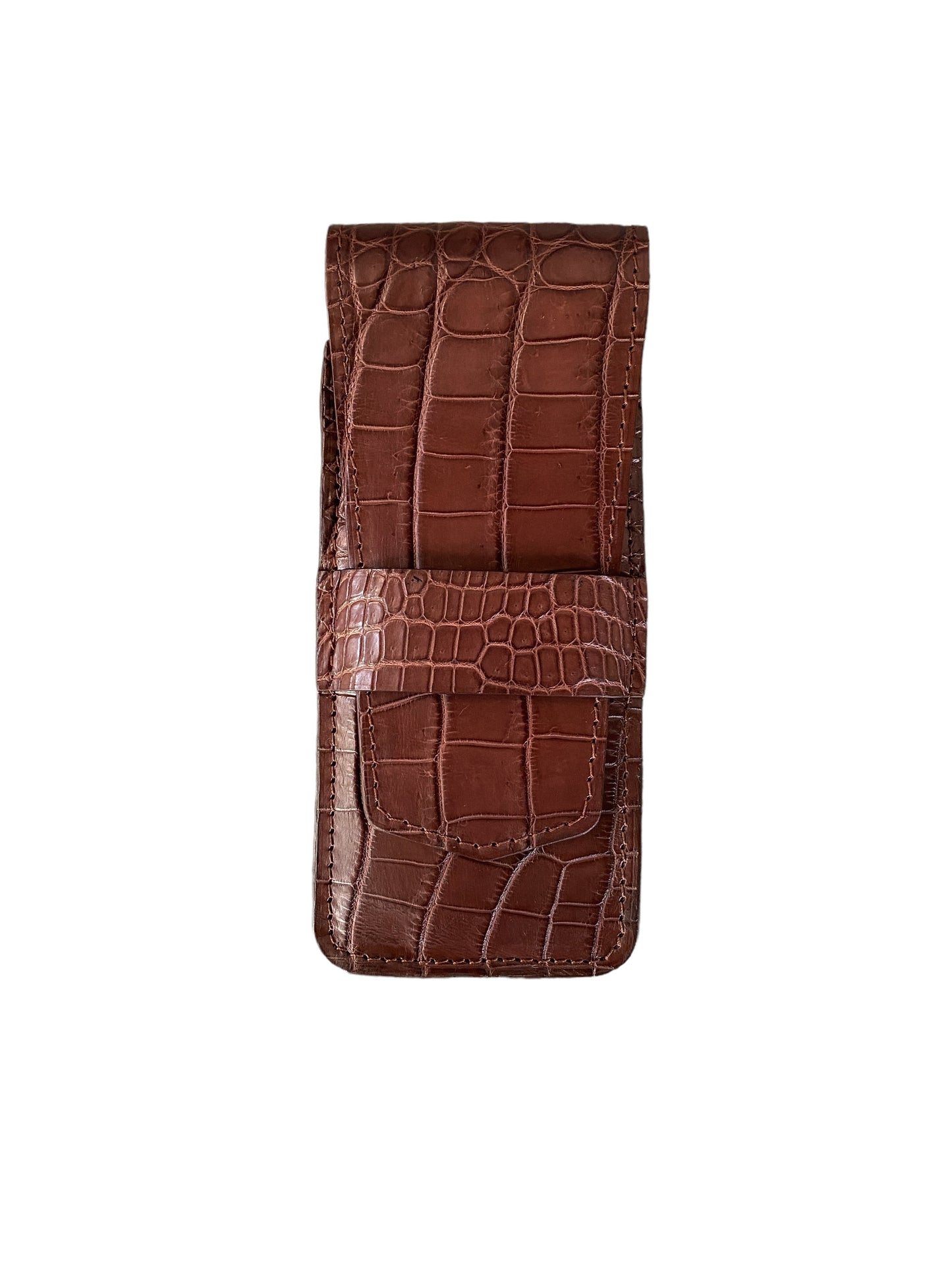 Brown Alligator Pen Case