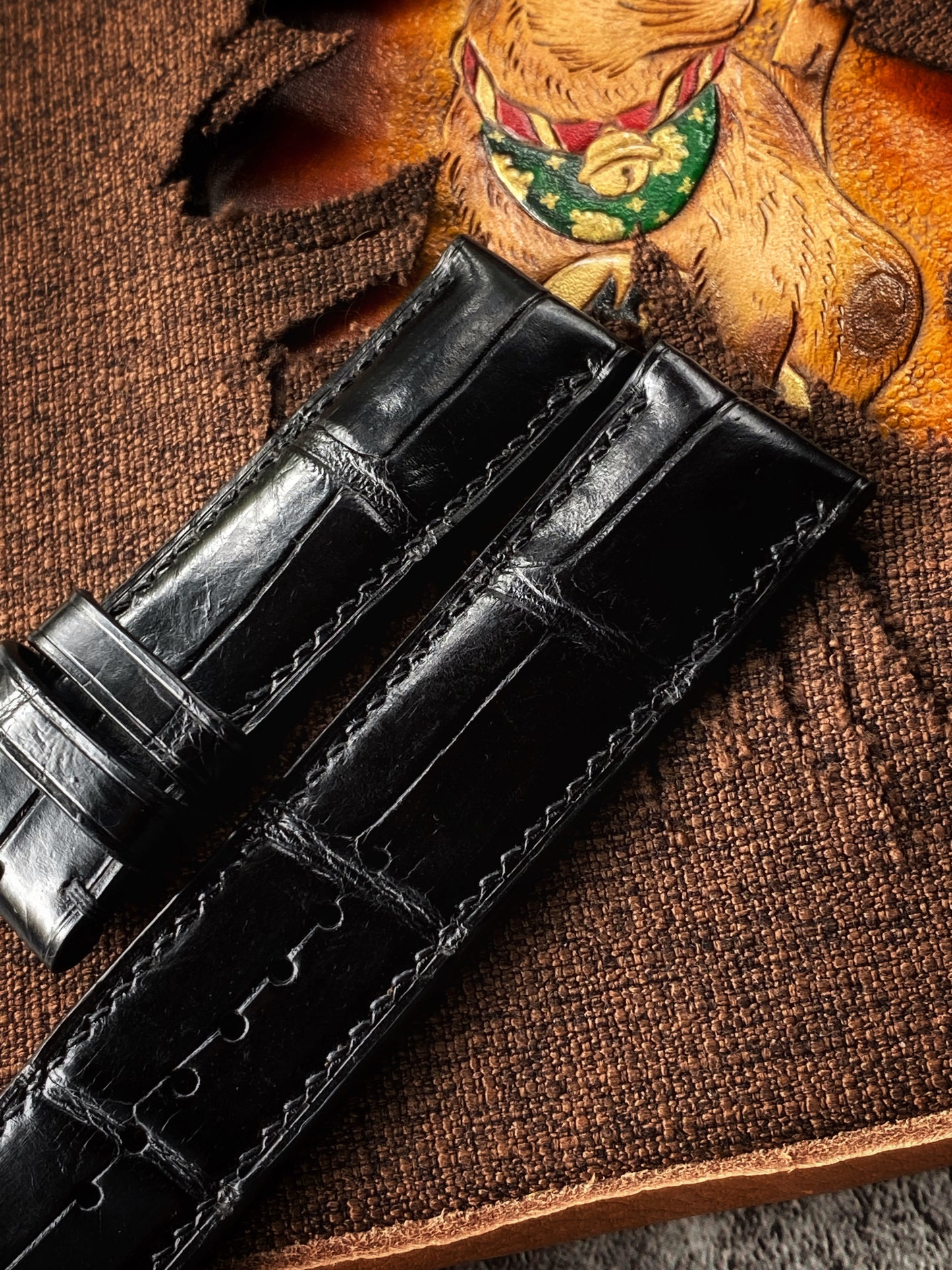 Black Alligator Watch Straps