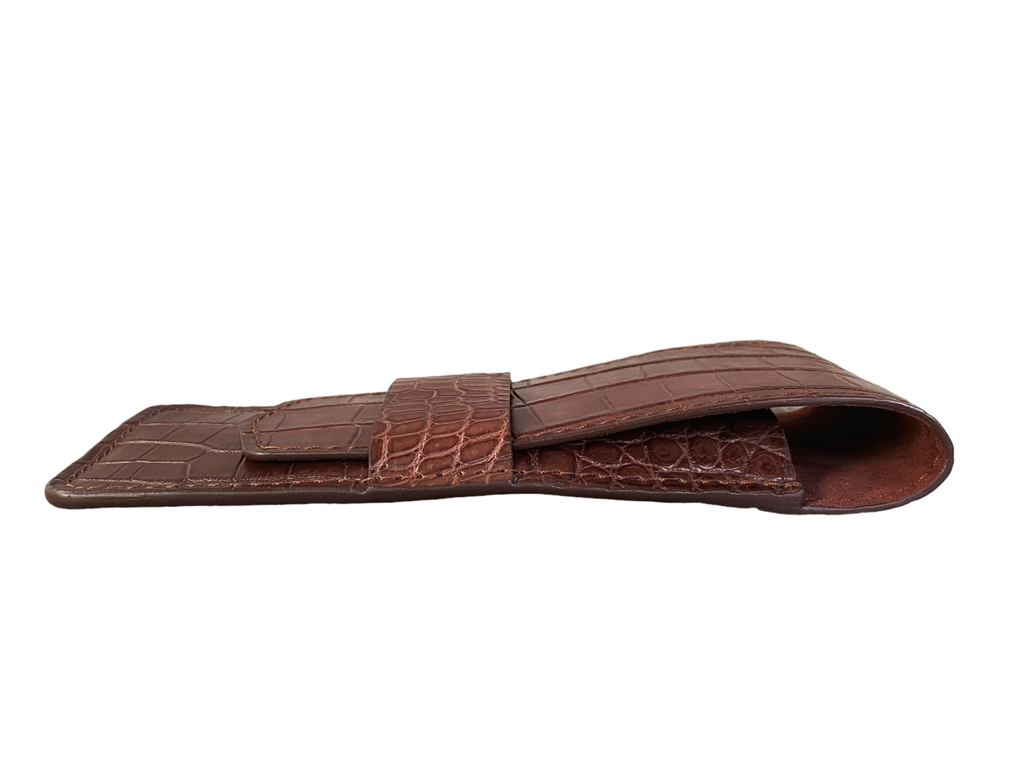 Brown Alligator Pen Case