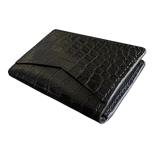 Black Alligator Bifold Card Holder
