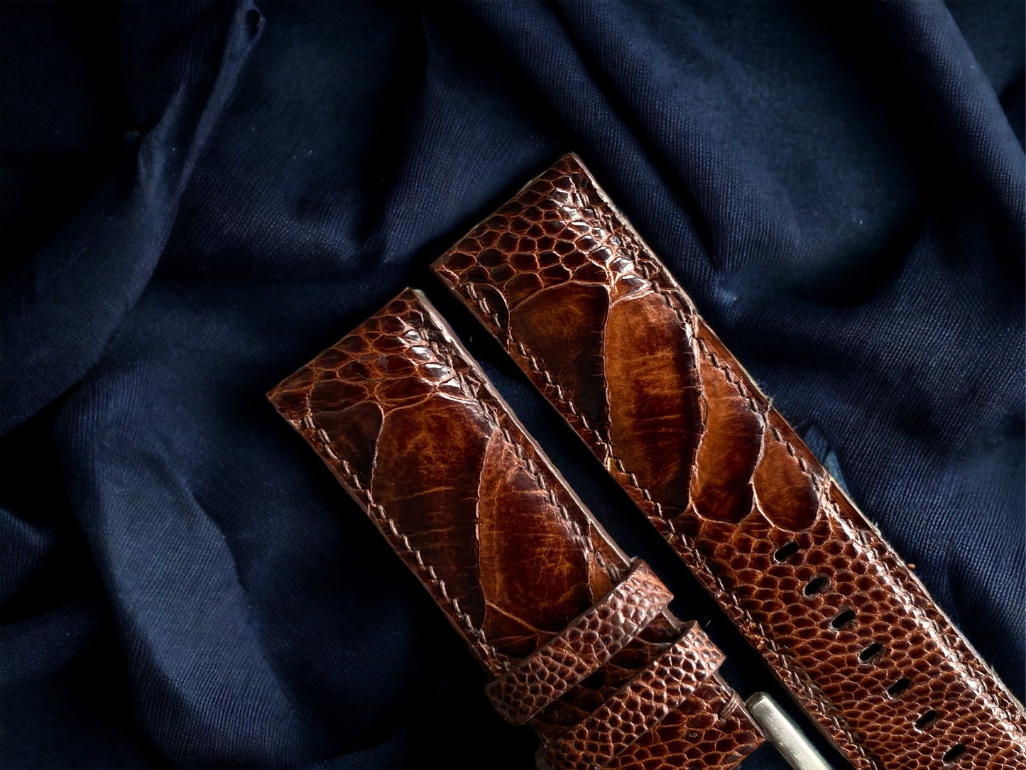 Panerai Brown Ostrich Leg Watch Straps