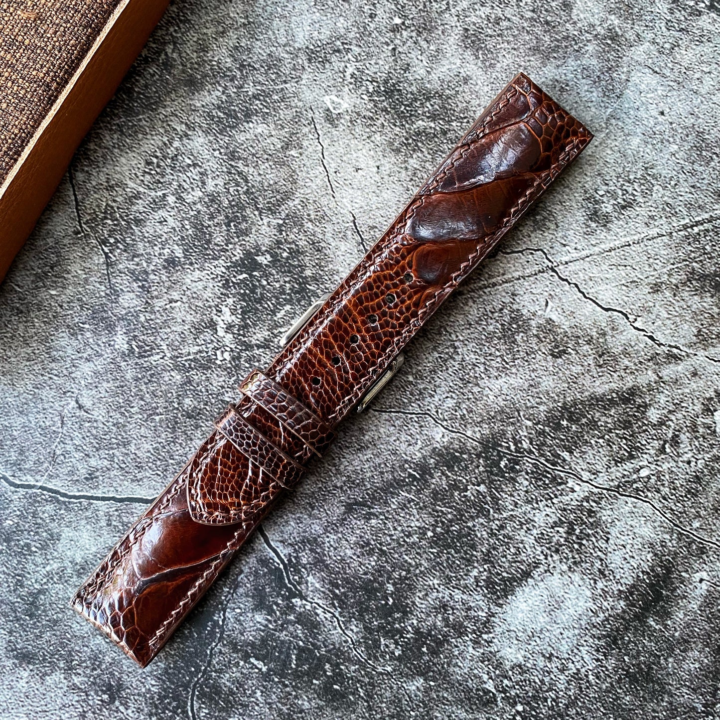 Brown Ostrich Leg Watch Straps