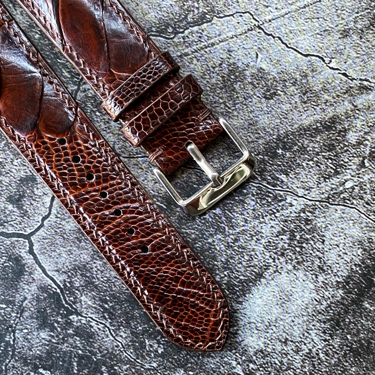 Brown Ostrich Leg Watch Straps