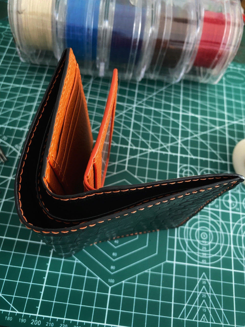 Custom Black Alligator Leather Wallet