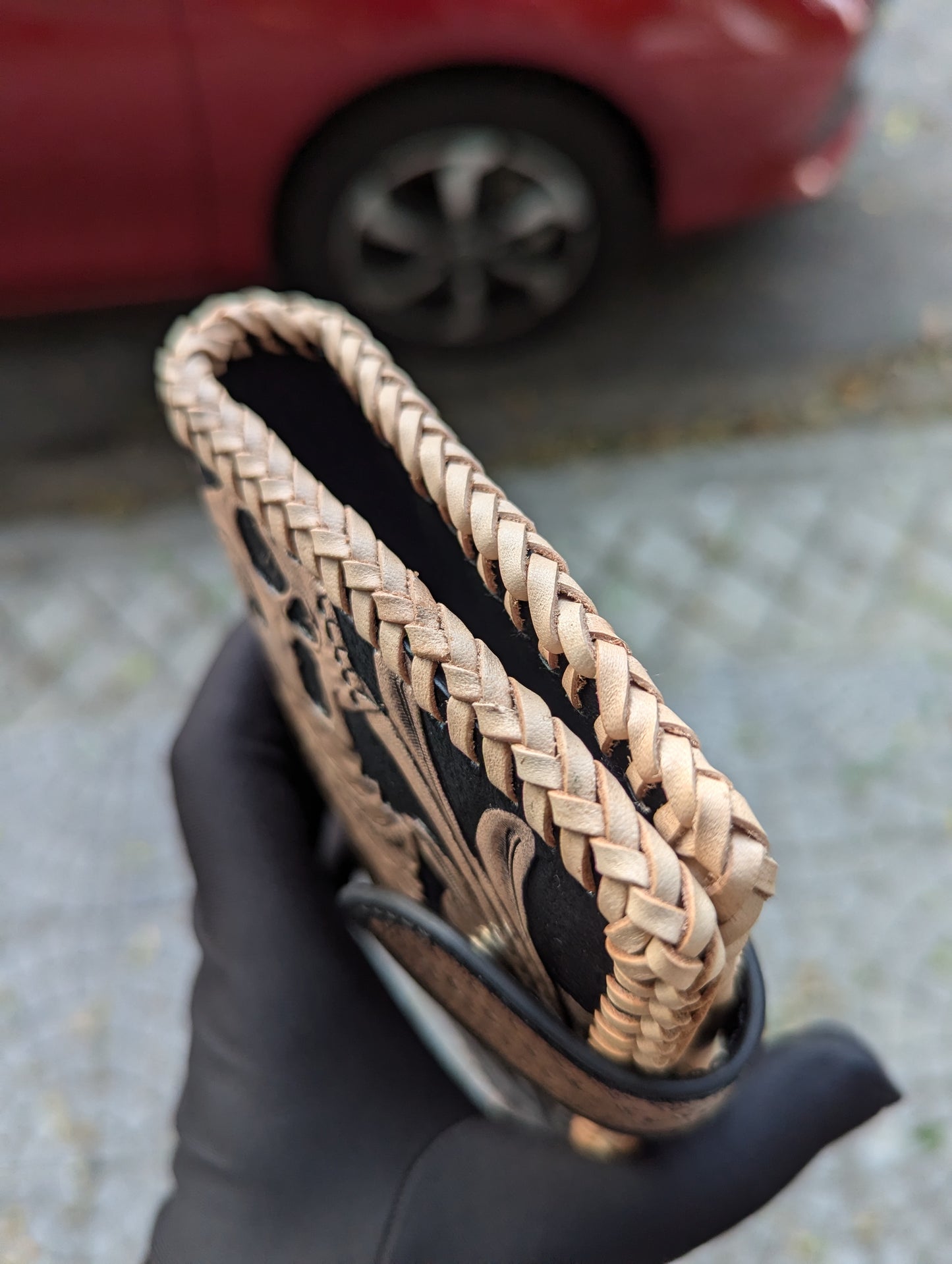 Custom Hand-Carved Skull Long Wallet