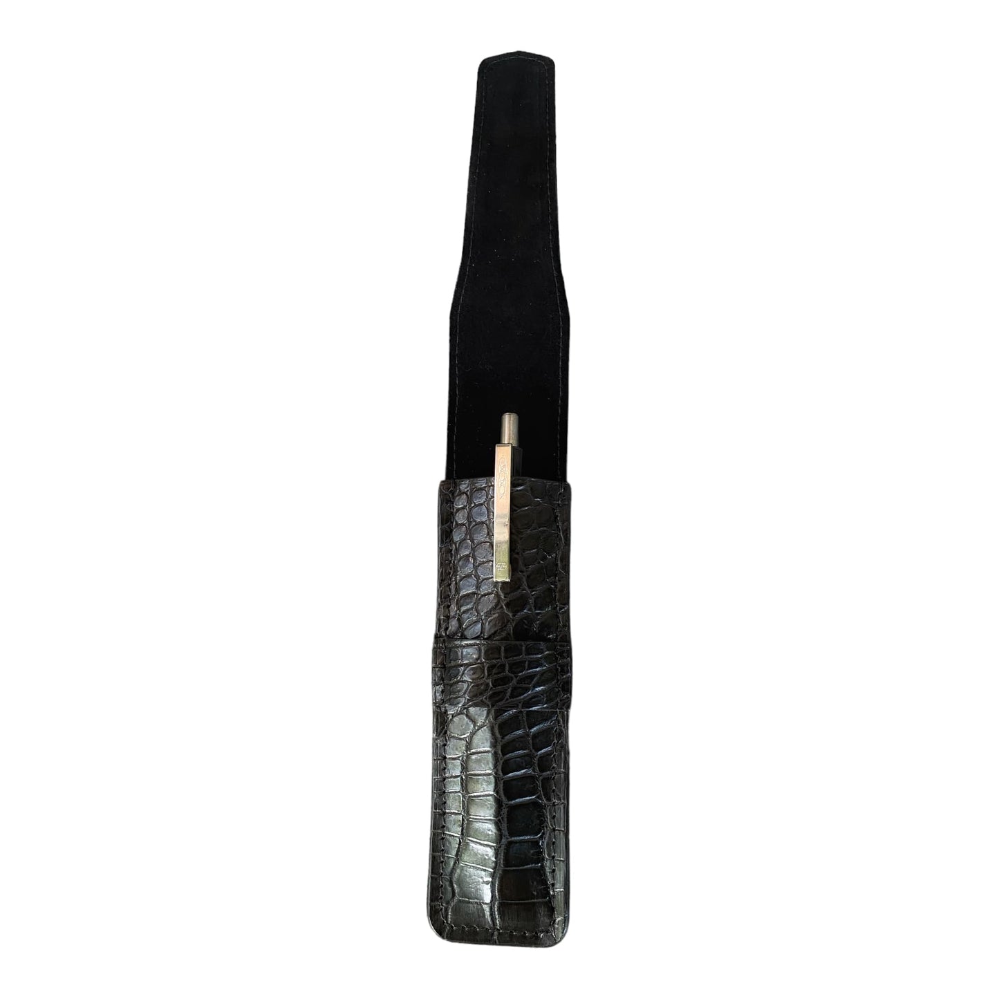 Black Alligator Pen Case