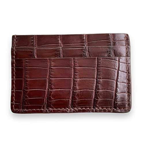 Brown Alligator Card Holder