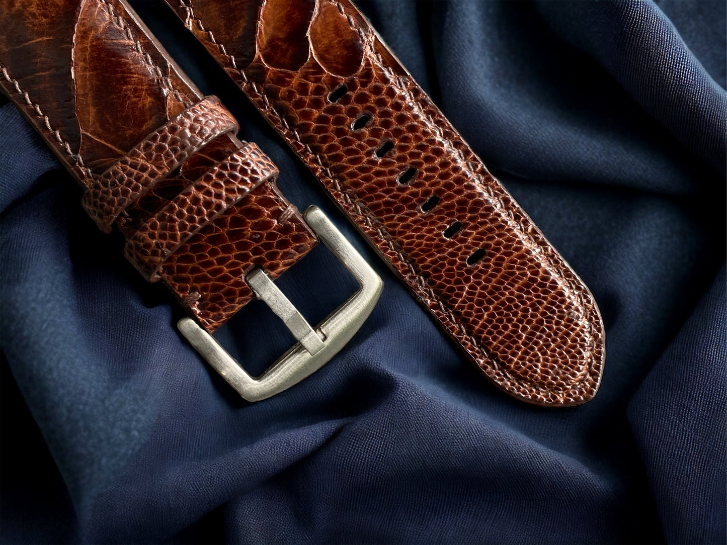 Panerai Brown Ostrich Leg Watch Straps