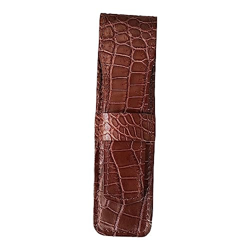 Brown Alligator Pen Case