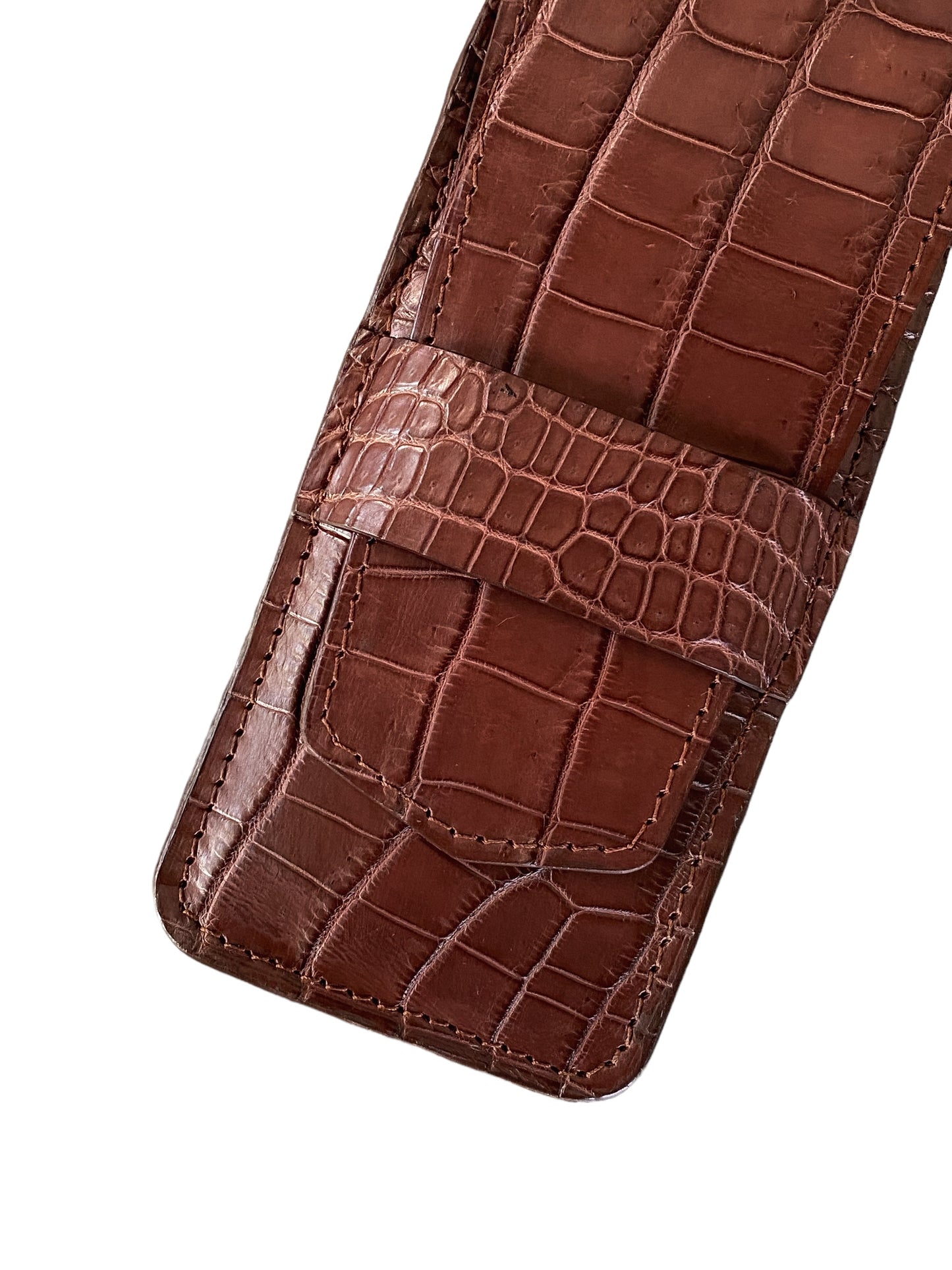 Brown Alligator Pen Case