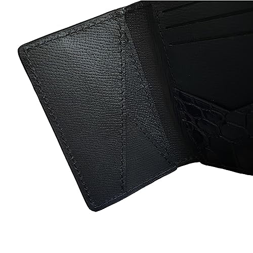 Black Alligator Bifold Card Holder