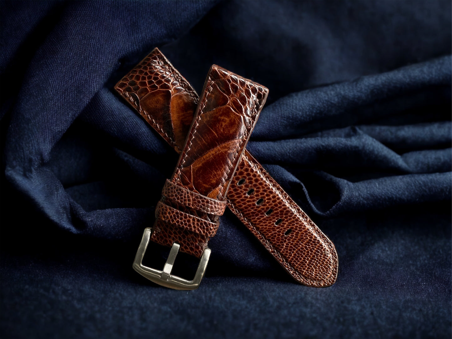 Panerai Brown Ostrich Leg Watch Straps