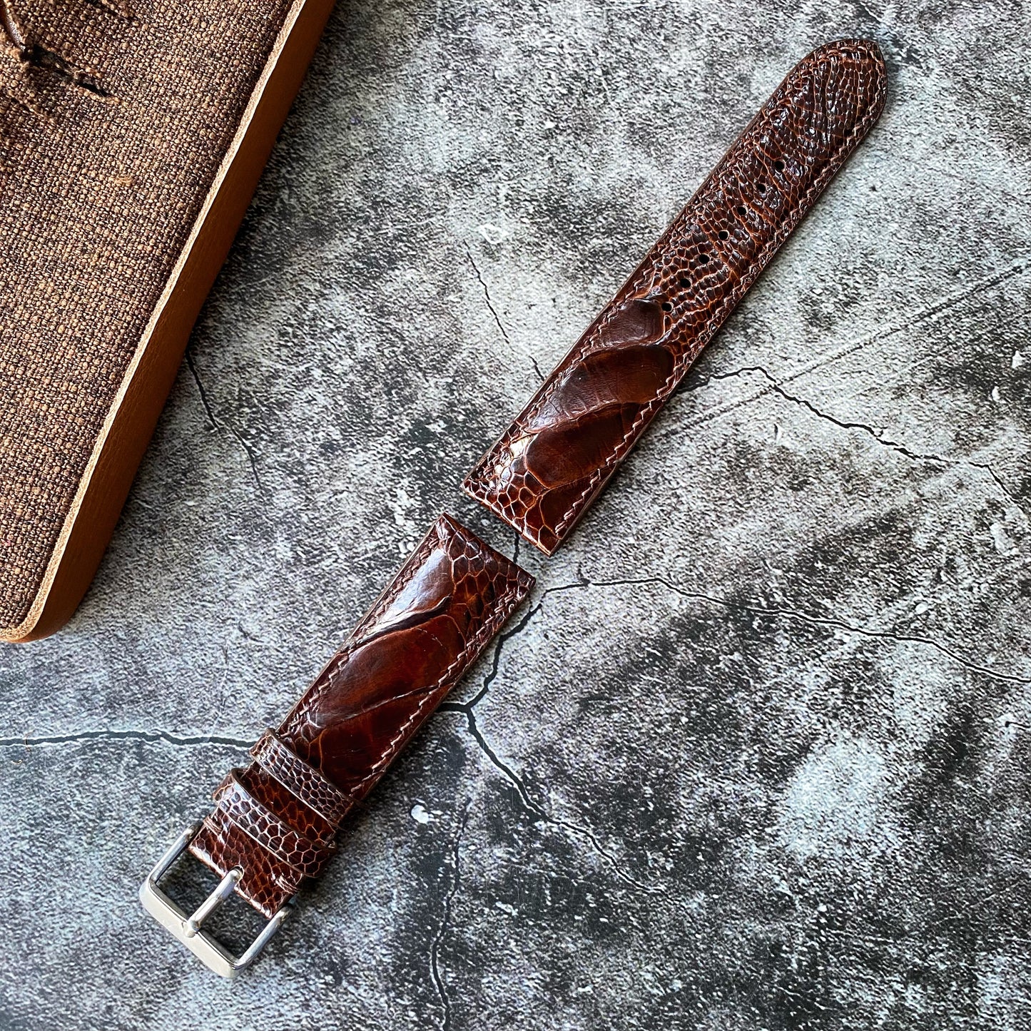 Brown Ostrich Leg Watch Straps