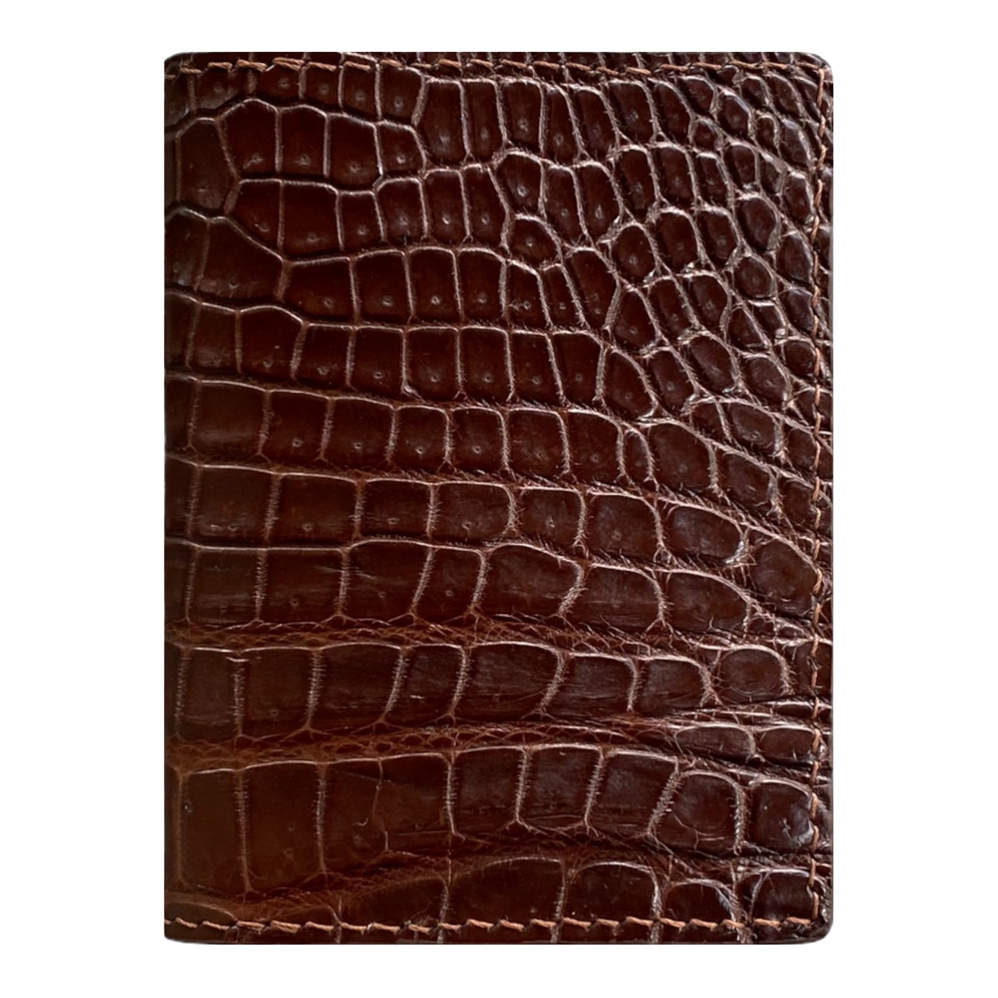 Brown Alligator Bifold Card Holder