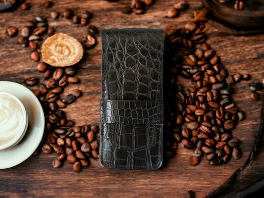 Black Alligator Pen Case