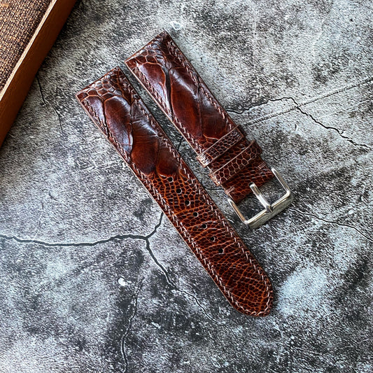 Brown Ostrich Leg Watch Straps