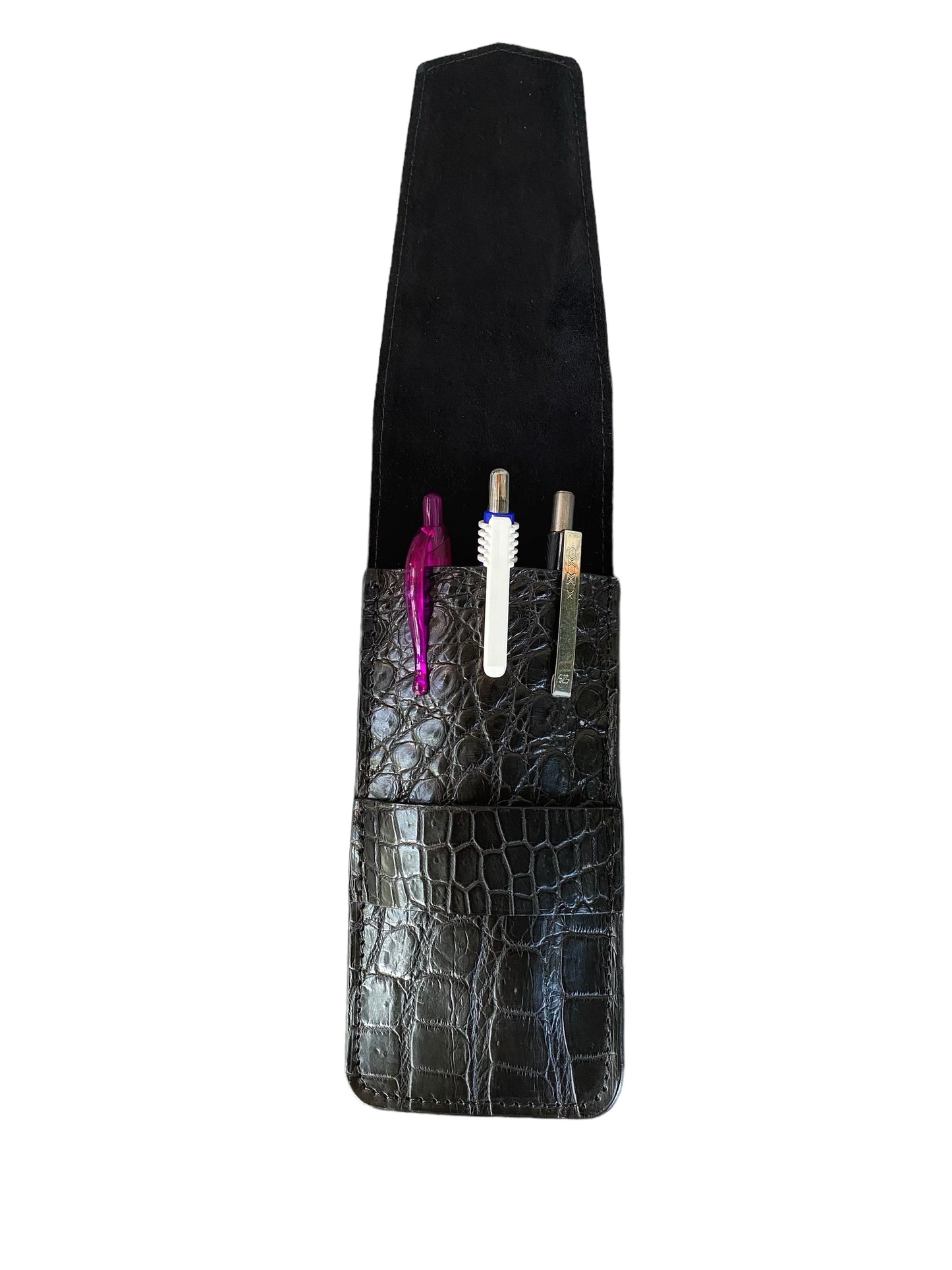 Black Alligator Pen Case