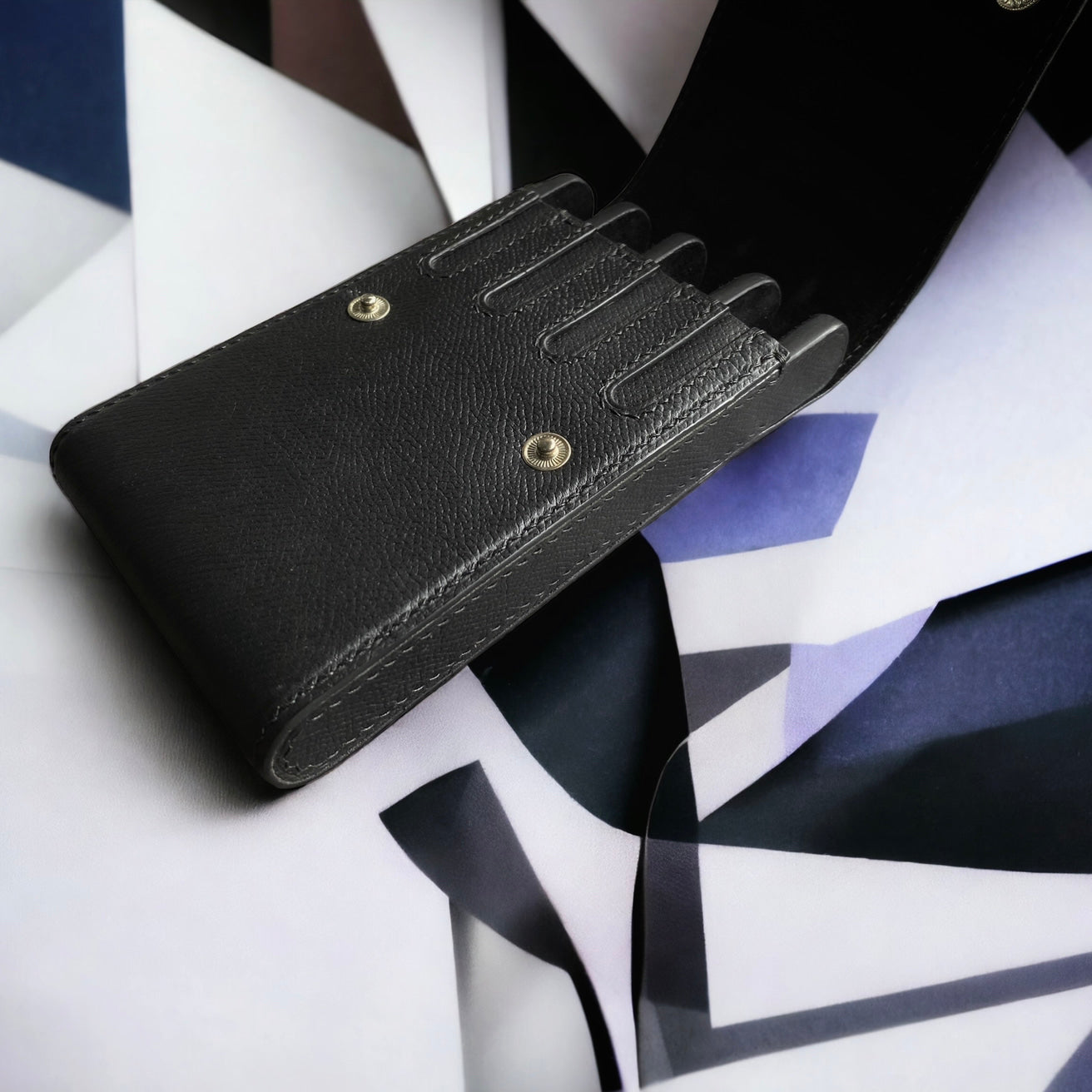Epsom Black Cowhide Pen Case