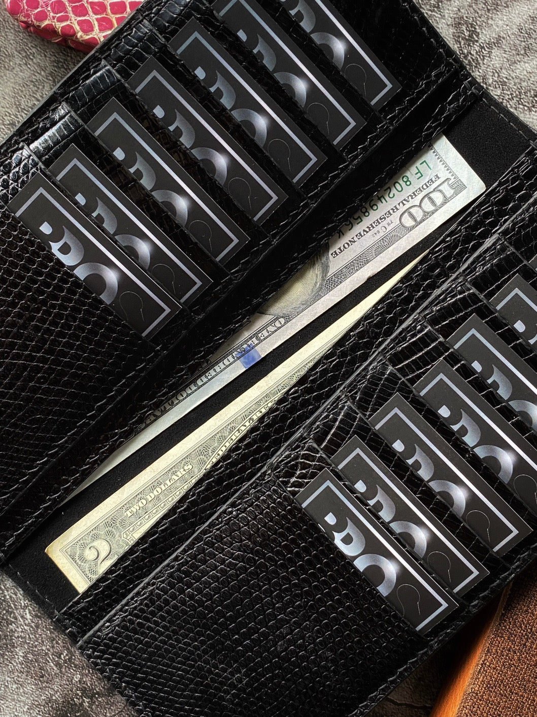 Custom Black Lizard Long Wallet