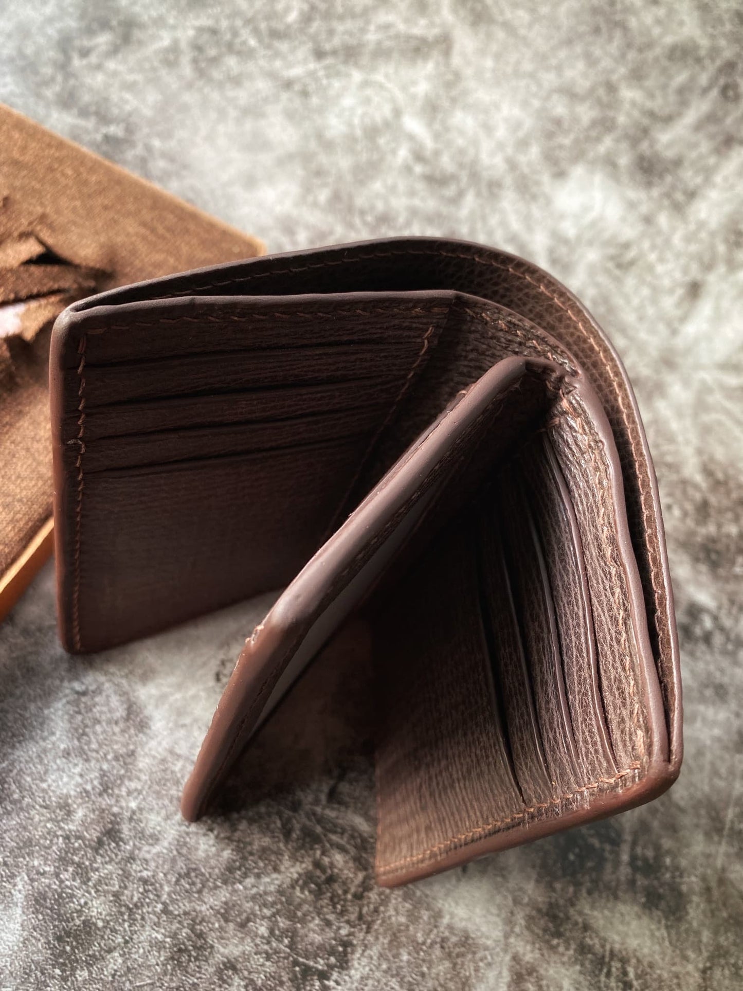 Custom Brown Shark Skin Leather Wallet