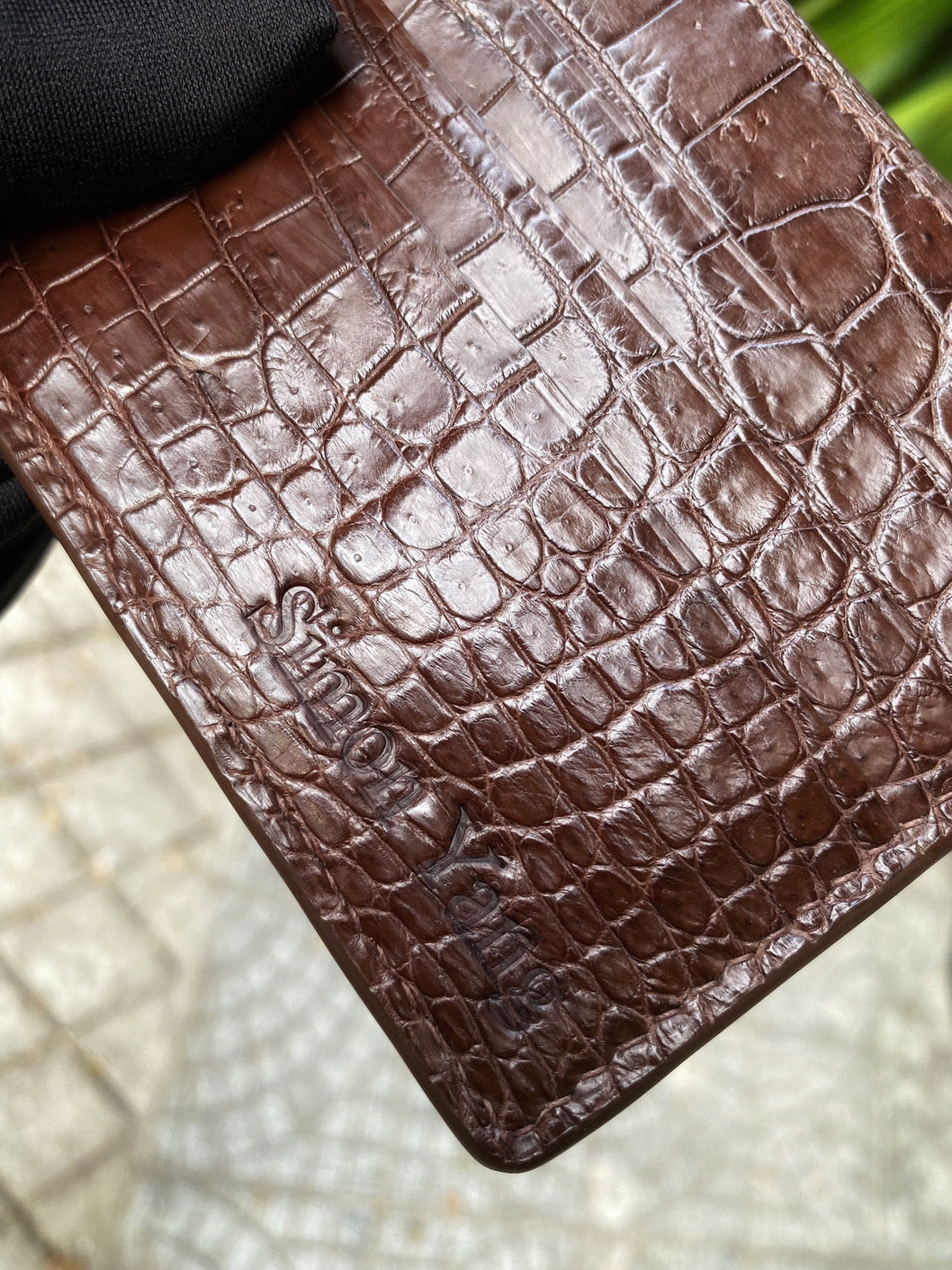 Custom Brown Alligator Leather Wallet