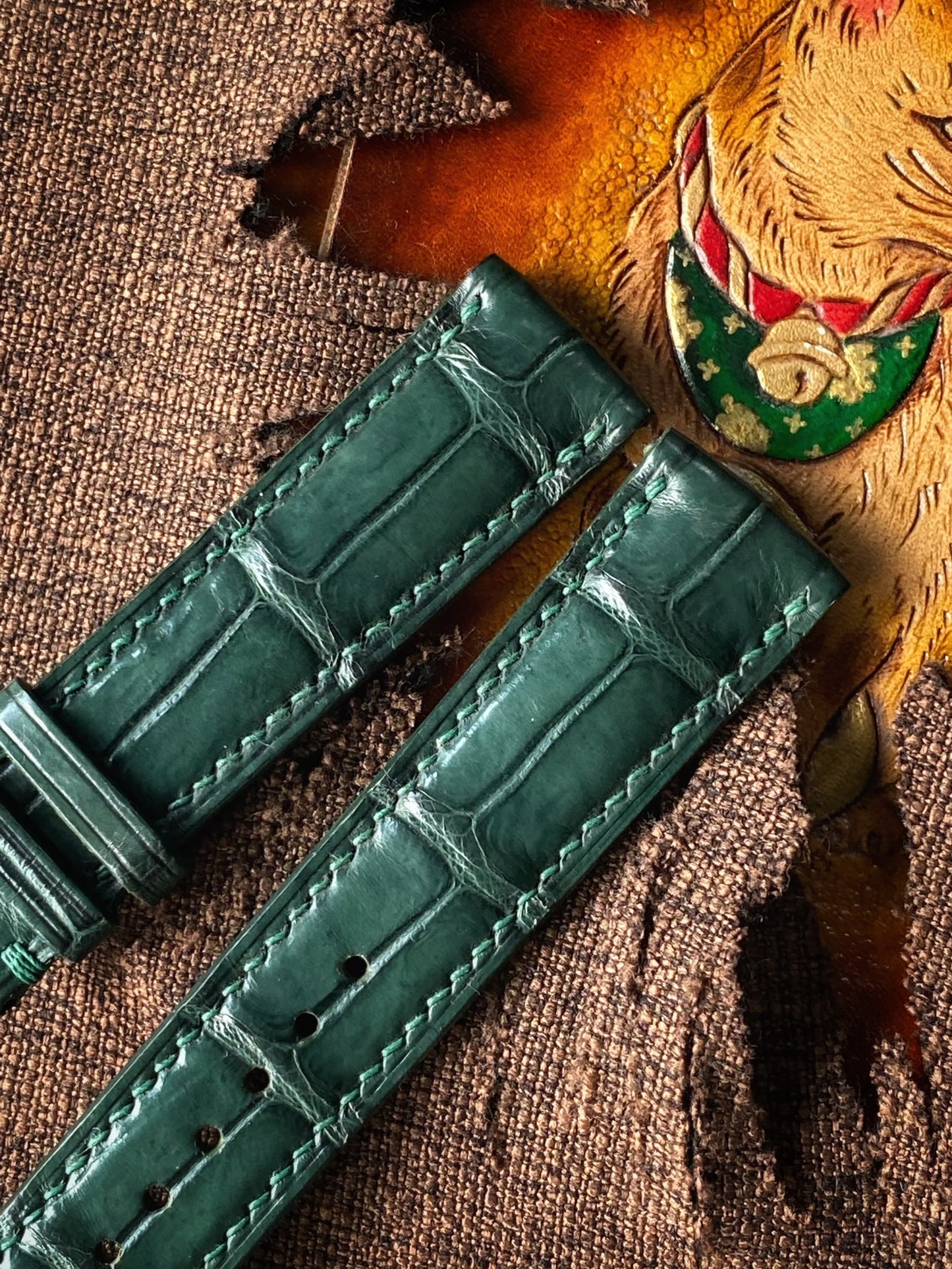 Green Alligator Watch Straps