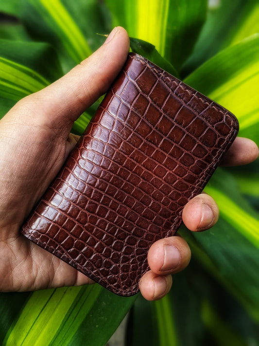 Brown Alligator Card Holder