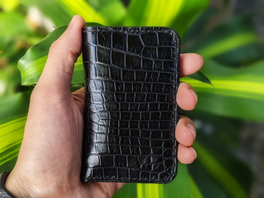 Black Alligator Card Holder