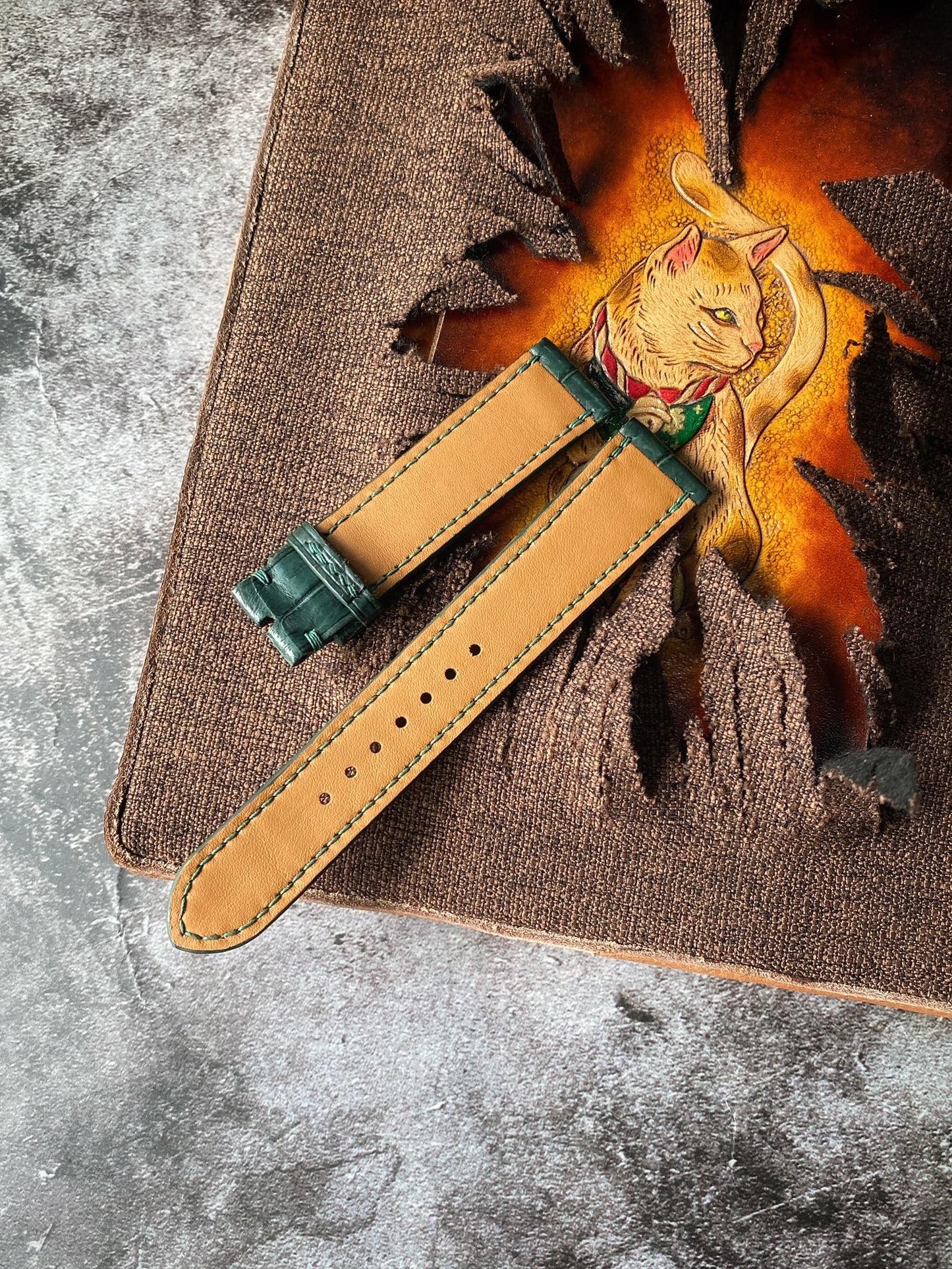 Green Alligator Watch Straps