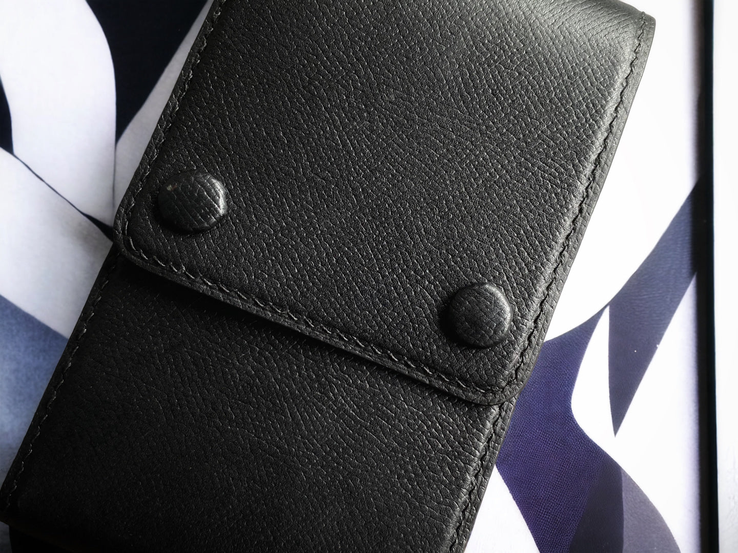 Epsom Black Cowhide Pen Case