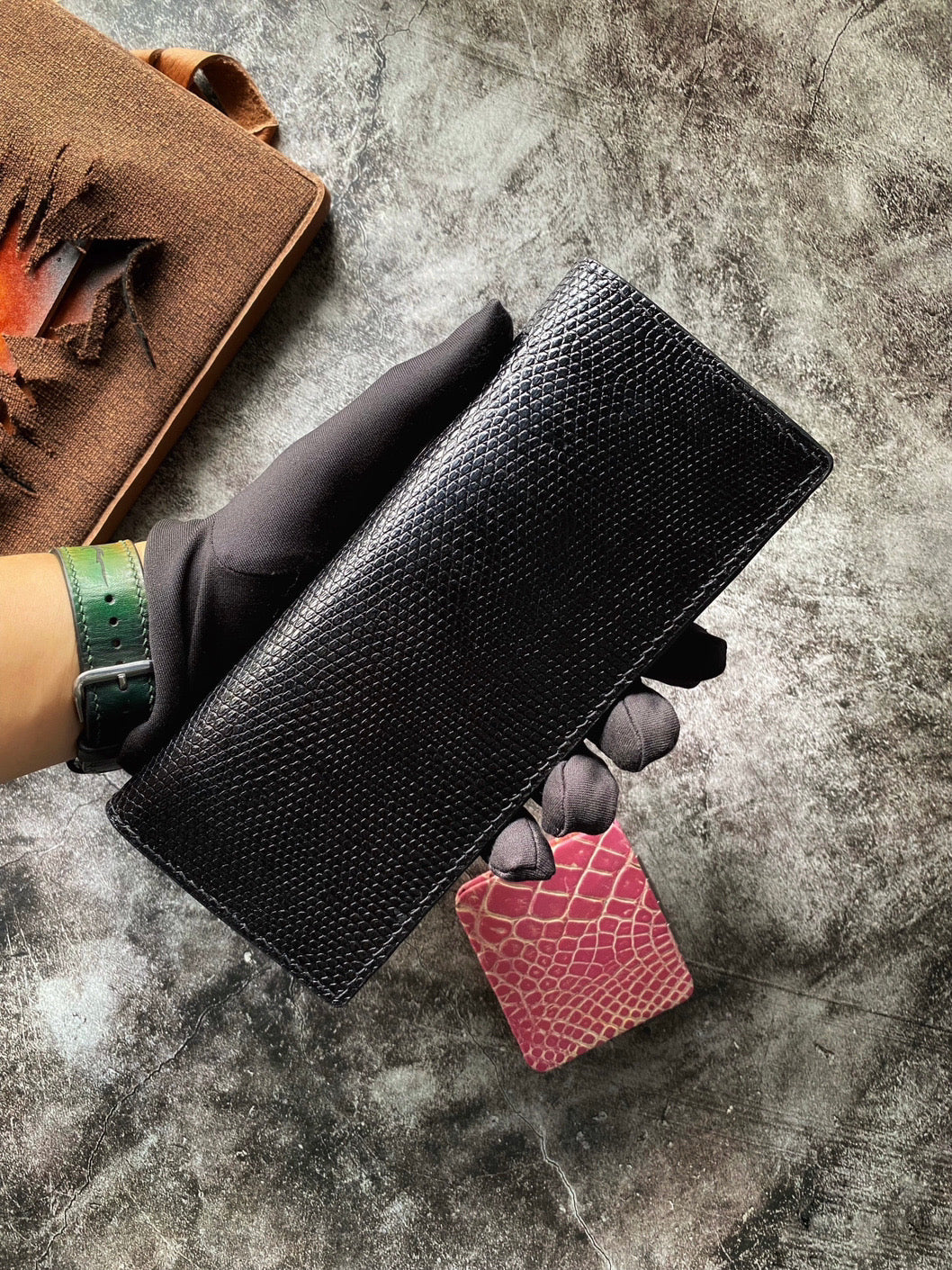 Custom Black Lizard Long Wallet