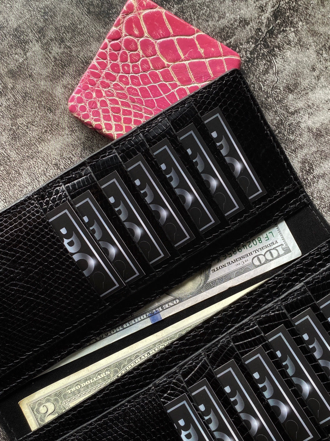 Custom Black Lizard Long Wallet
