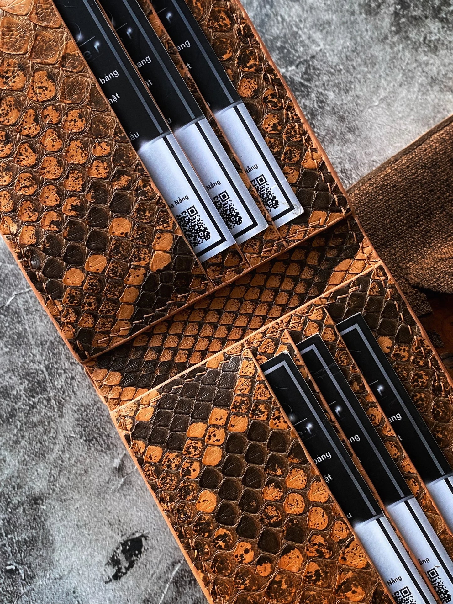 Brown Python Men Wallet