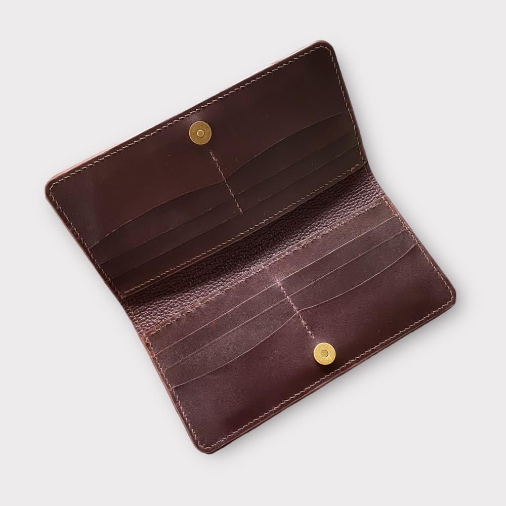 Custom Cat Hand-Carved Long Wallet