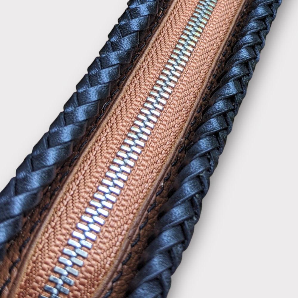 Custom Hand-Carved Dragon & Tiger Zipper Long Wallet