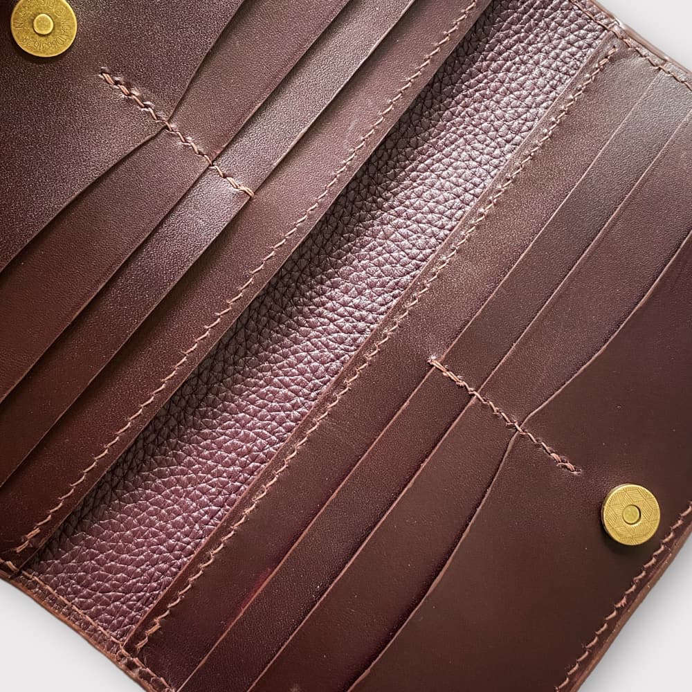 Custom Hand-Carved Eagle Long Wallet