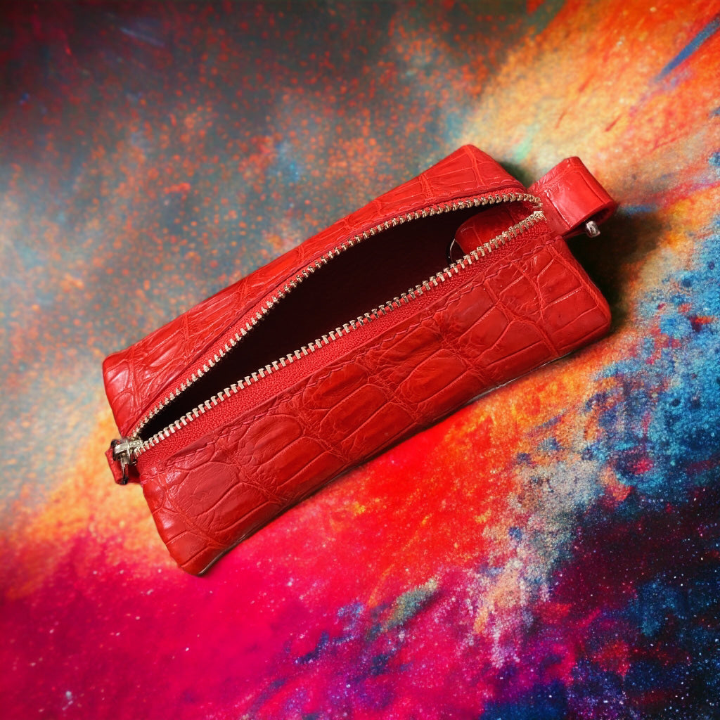 Custom Red Alligator Key Pouch