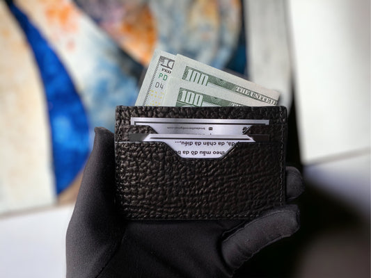 Custom Black Shark Card Holder