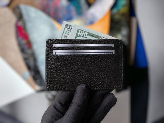 Custom Black Shark Card Holder