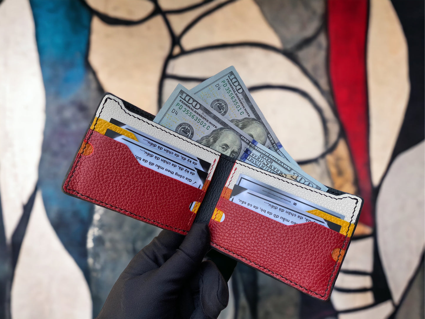 Custom Minimalist Alligator Leather Bifold Wallet