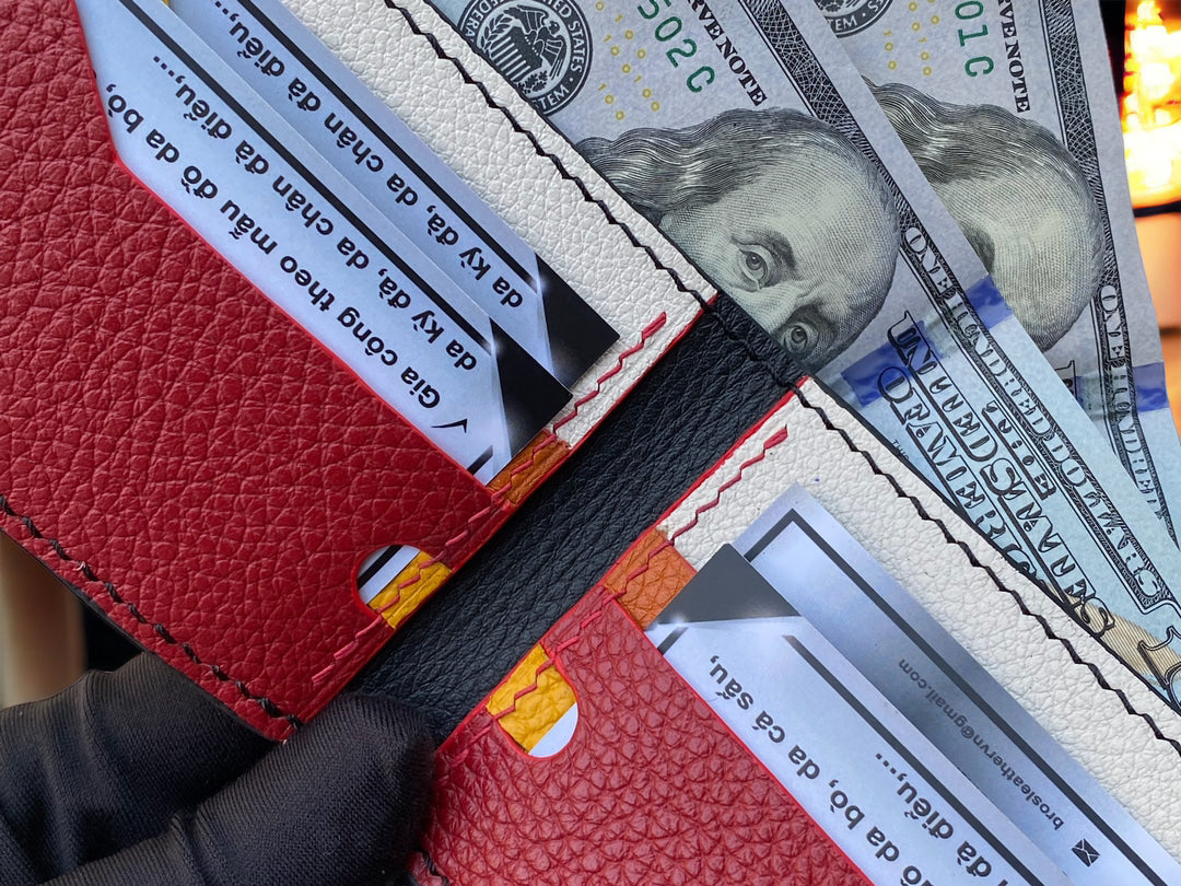 Custom Minimalist Alligator Leather Bifold Wallet