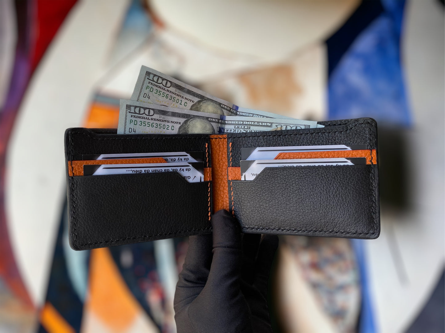 Custom Minimalist Alligator Leather Bifold Wallet