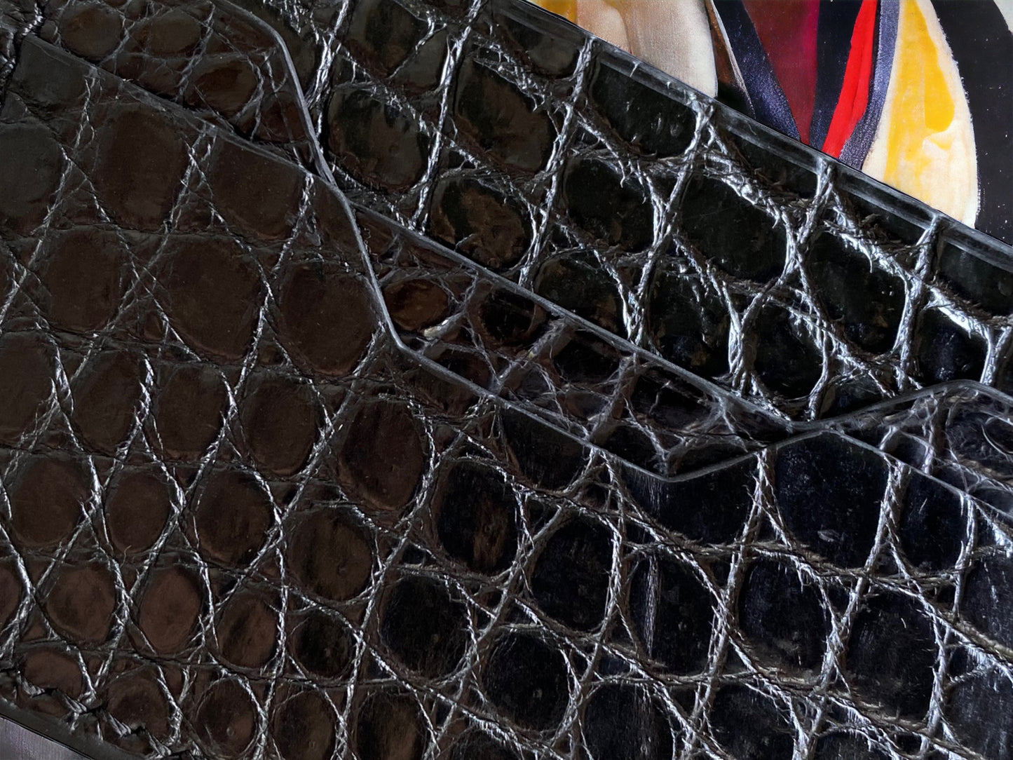 Black Alligator Card Holder