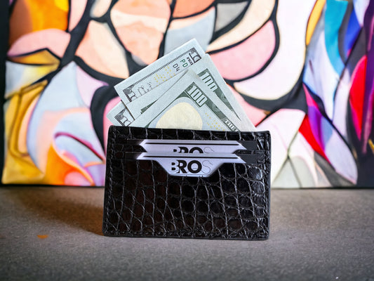 Black Alligator Card Holder