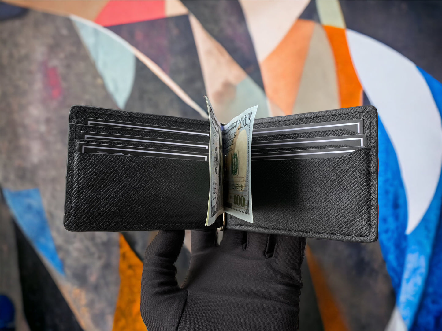 Custom Minimalist Cowhide Leather Money Clip