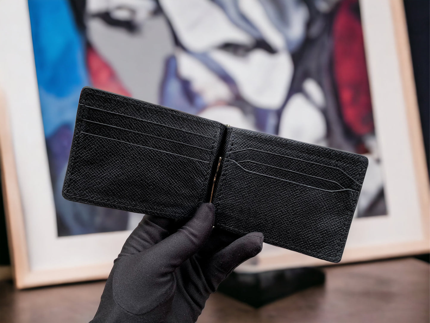 Custom Minimalist Cowhide Leather Money Clip